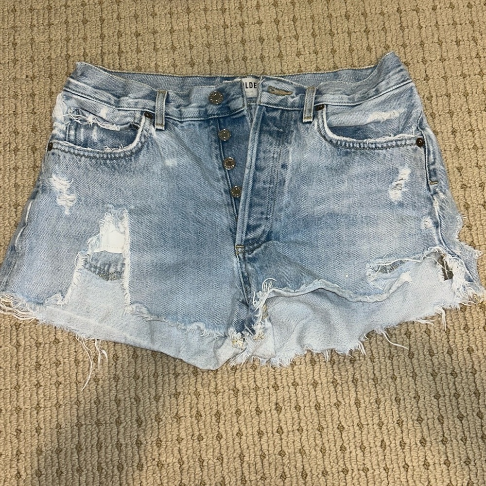 Distressed agolde Jean shorts